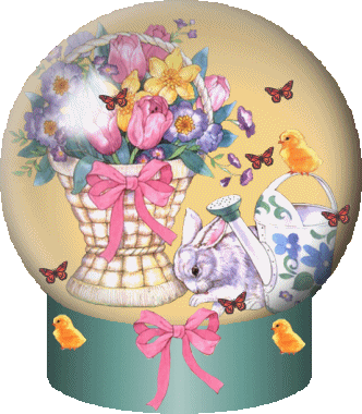 Easter Snowglobe By Chloe