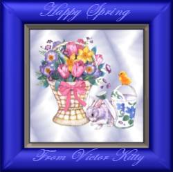 Happy Spring From Victor Kitty