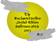 2003 Limited Addition Halloween Pixie Adoption Certificate