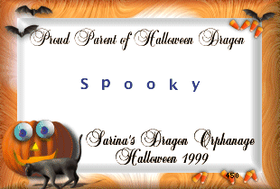 Spooky's Adoption Certificate