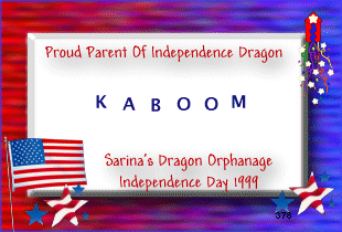 Adoption Certificate For Holiday Dragon