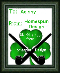 St. Patty's Egg FromHomespun Design