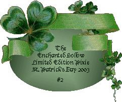 Adoption Certificate For 2003 Limited AdditionSt. Patrick's Day Pixie