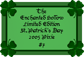 Adoption Certificate For 2005 Limited AdditionSt. Patrick's Day Pixie