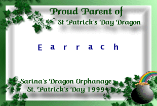 Earrach's Adoption Certificate