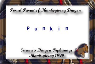 Punkin Adoption Certificate