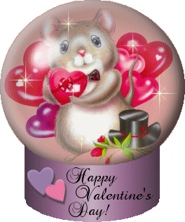 Valentine Mouse Snowglobe