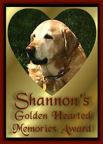 Shannon's Golden Hearted Memories Award